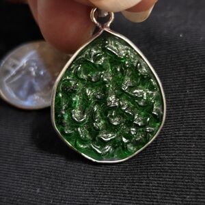 Gorgeous Natural Green Moldavite Pendant